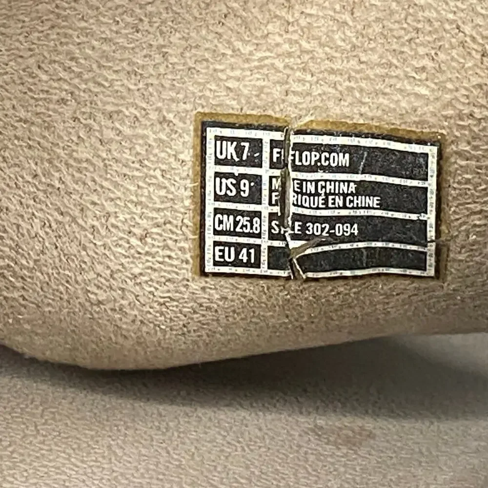 Fitflop Sandals Women Sz xx Brown Latte Rhinestone Slip-On Wedge Slides